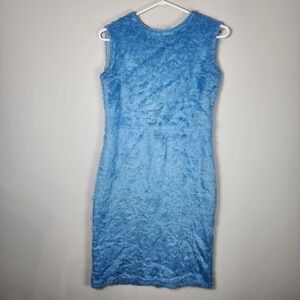 Blue Faux Fur Dress Womens‎ XS 33" Chest Grover Cosplay Furry Fuzzy Furries Play